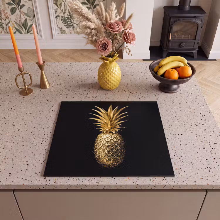 Protector de inducción - Ananas - Nero - Oro - Lusso — 3
