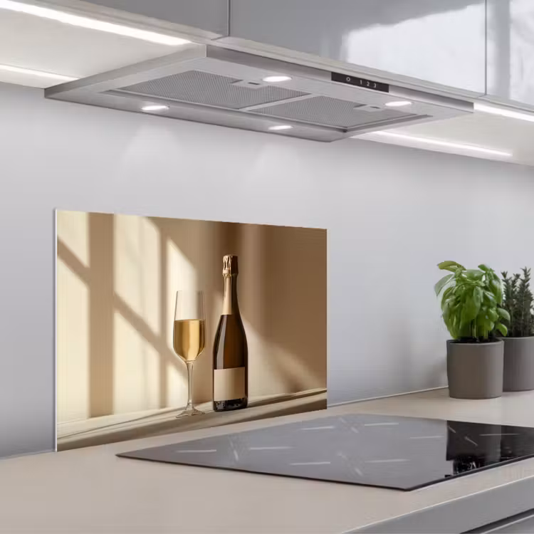 Salpicaderos de cocina - Champán - Beige - Sombra - Burbujas — 1