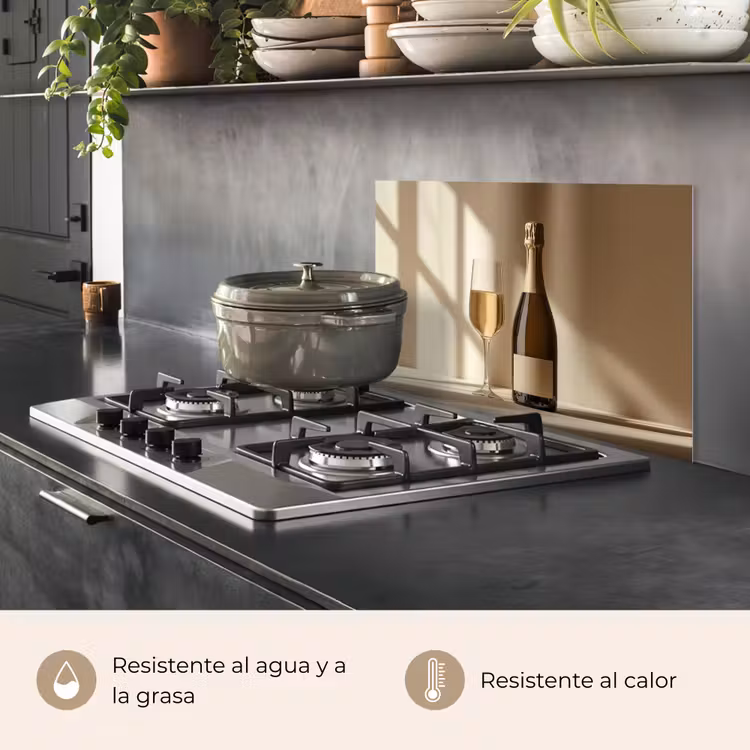 Salpicaderos de cocina - Champán - Beige - Sombra - Burbujas — 2