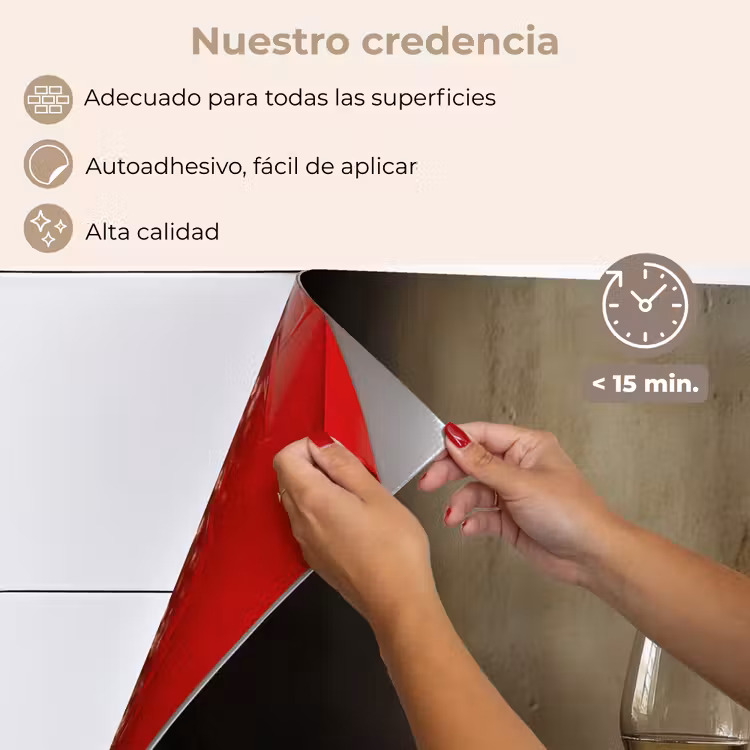 Salpicaderos de cocina - Lazo - Beige - Blanco - Vino — 4