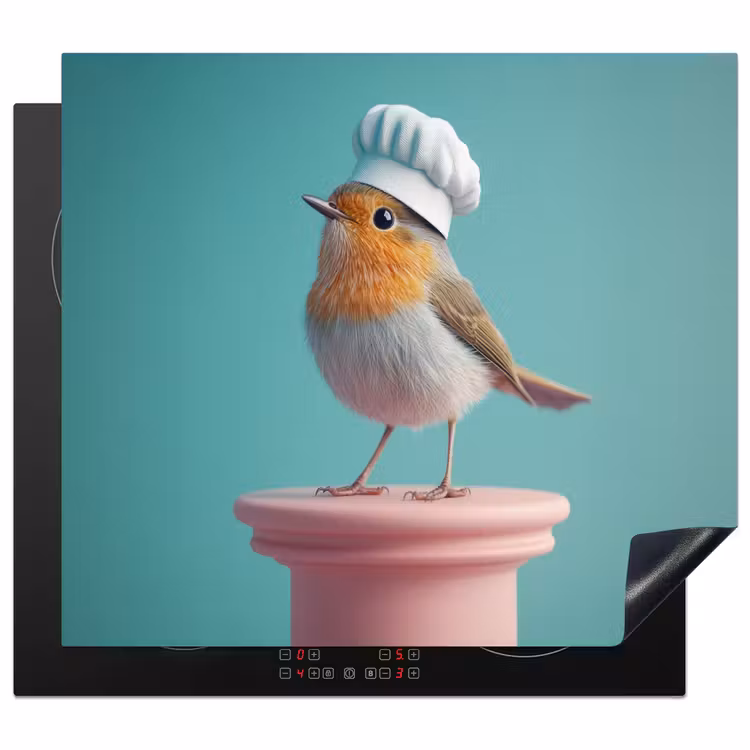 Protector de inducción - Pettirosso - Uccello - Cappello da cuoco - Piedistallo — 1