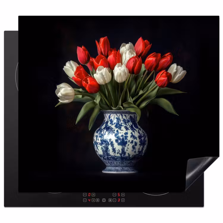 Protector de inducción - Rosso - Fiori - Tulipani - Vaso — 1