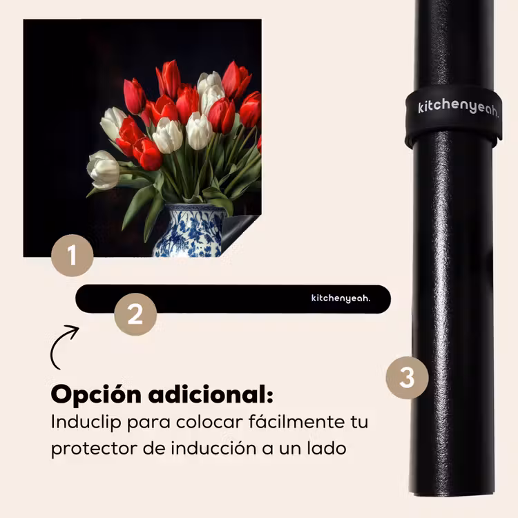 Protector de inducción - Rosso - Fiori - Tulipani - Vaso — 8