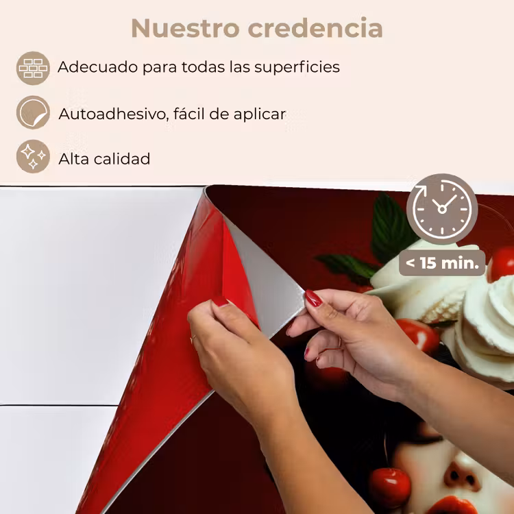 Salpicaderos de cocina - Mujer - Cerezas - Nata montada — 4