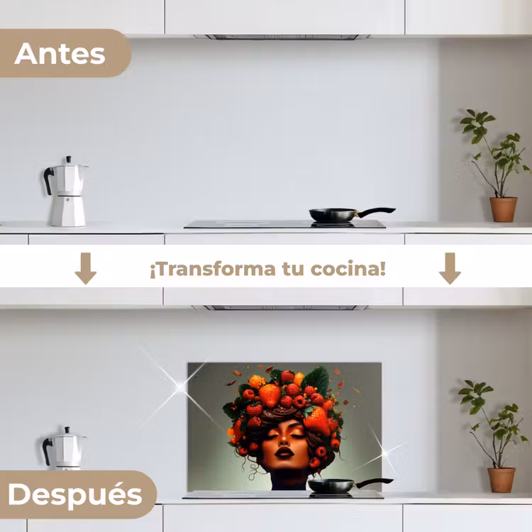 Salpicaderos de cocina - Mujer - Chocolate - Frambuesas - Fresas - Galletas — 7