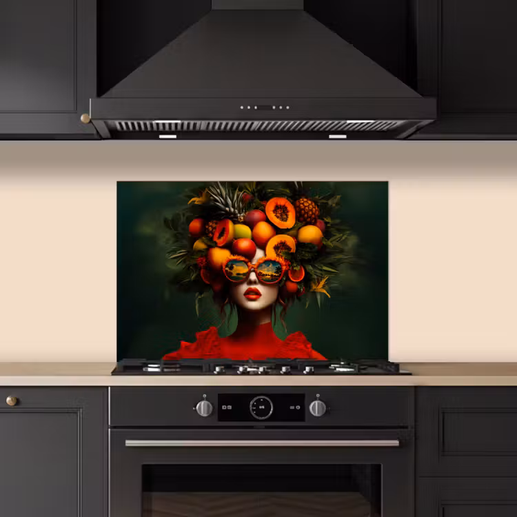 Salpicaderos de cocina - Mujer - Frutas - Papaya - Piña — 5