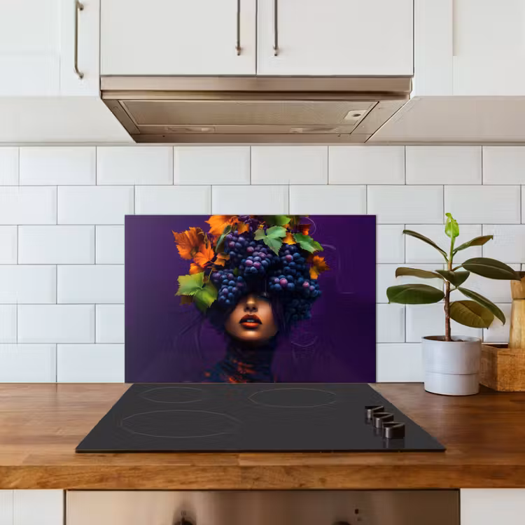 Salpicaderos de cocina - Mujer - Morado - Uvas — 3