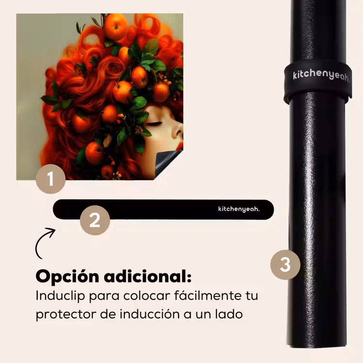 Protector de inducción - Donna - Mele - Rosso - Foglie — 8