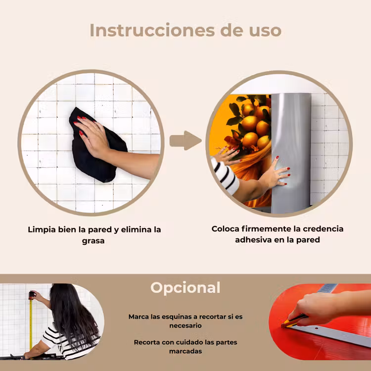 Salpicaderos de cocina - Mujer - Limones - Flor - Amarillo — 6