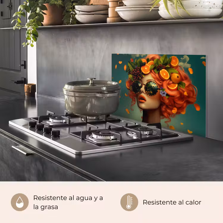 Salpicaderos de cocina - Mujer - Naranja - Baya - Naranja — 2