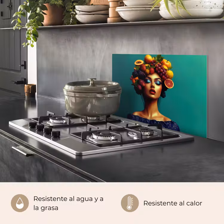 Salpicaderos de cocina - Mujer - Top con capucha - Tropical - Fruta - Uvas — 2