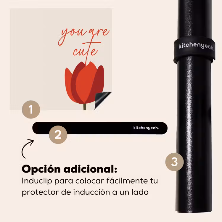 Protector de inducción - Rosa - Rojo - Flor - San Valentín — 8