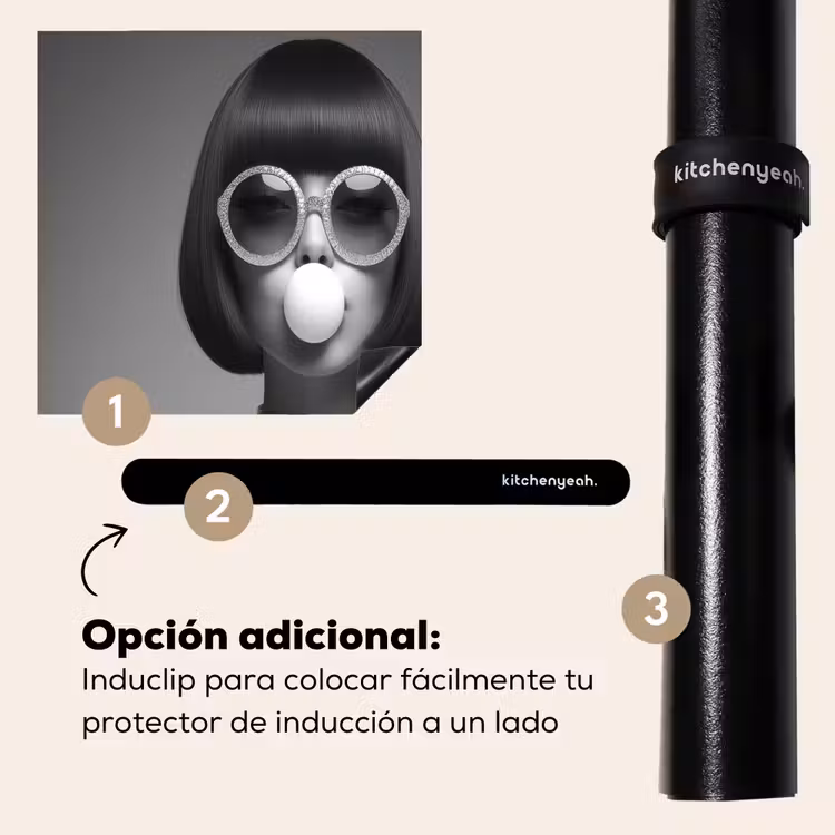 Protector de inducción - Mujer - Blanco y negro - Collar - Gafas de sol — 8