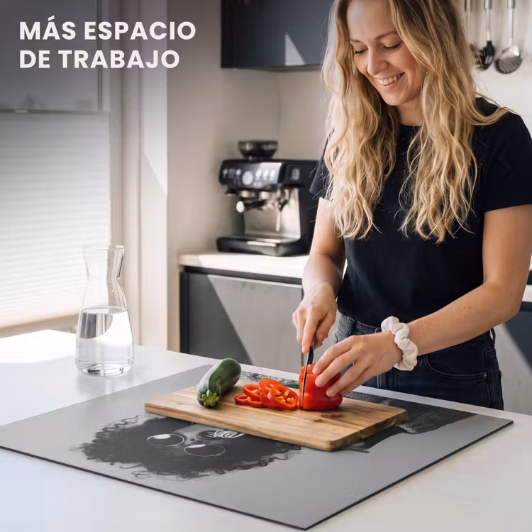 Protector de inducción - Mujer - Pasta - Negro - Blanco — 5