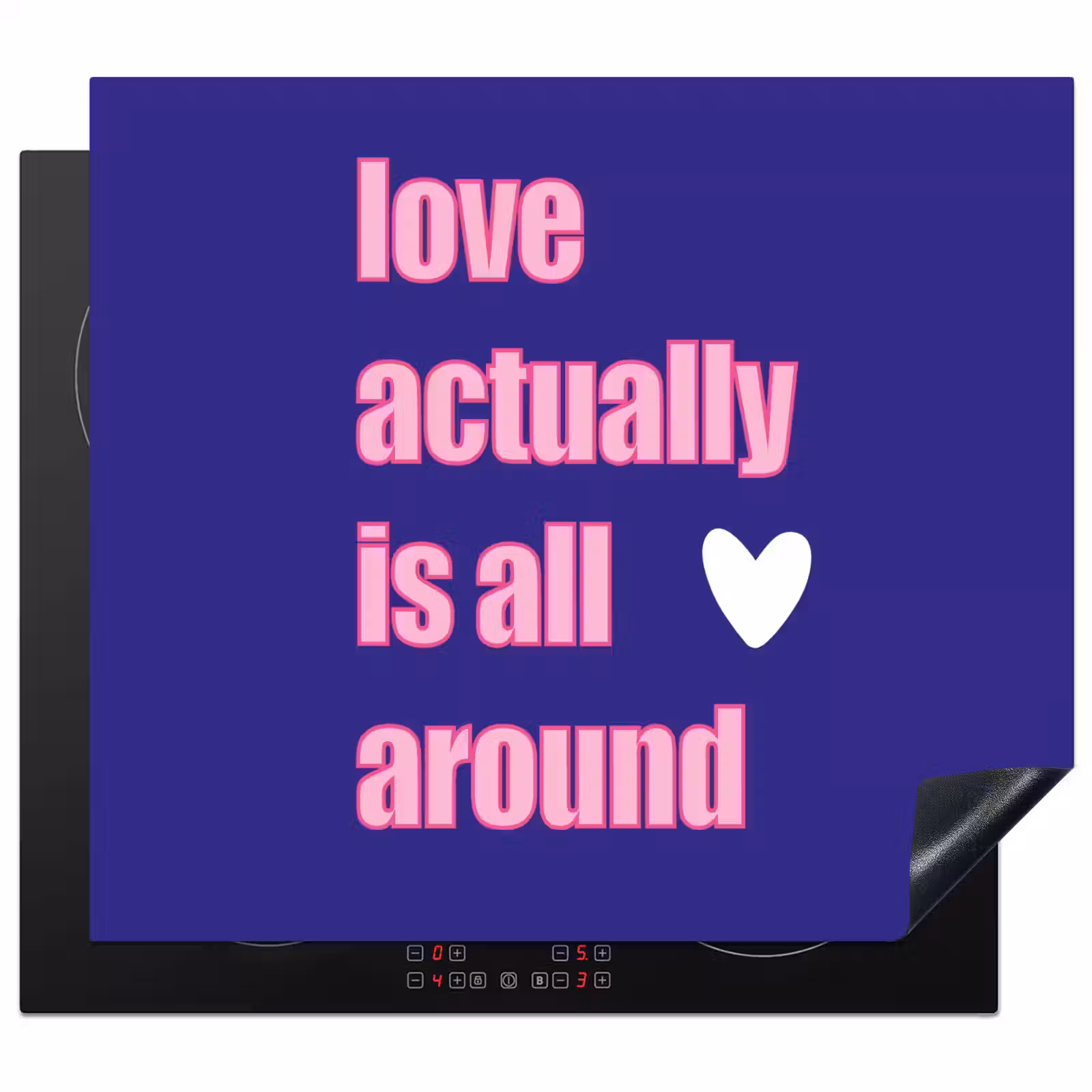 Protector de inducción - Texto - San Valentín - Amor - Azul — 1
