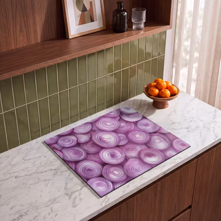 Protector de inducción - Morado - Cebollas - Primer plano — 4