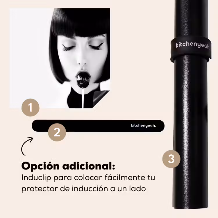 Protector de inducción - Mujer - Lolly - Negro - Blanco — 8