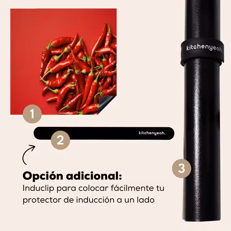 Protector de inducción - Pimientos - Rojos - Corazón — 8
