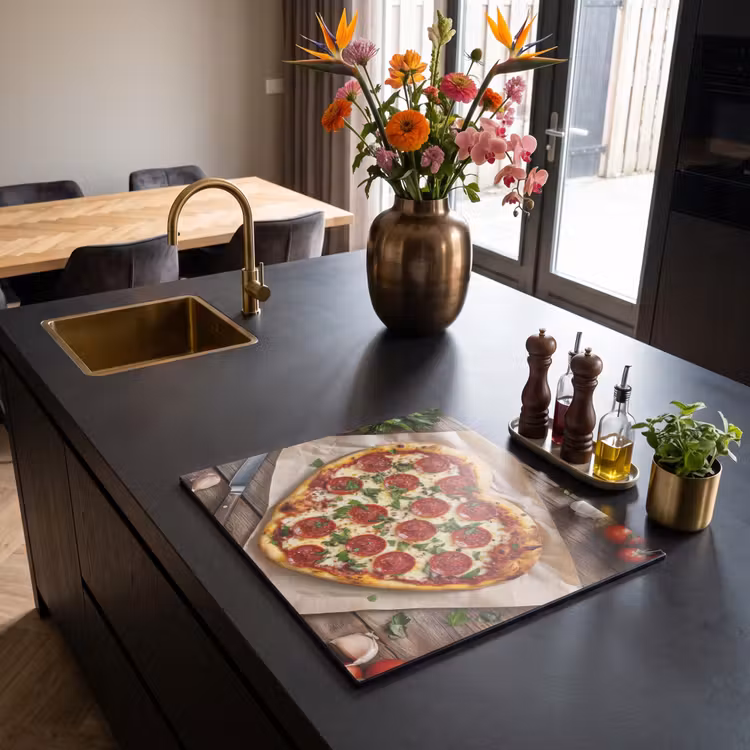 Protector de inducción - Pizza - Corazón - Pepperoni - Tomate — 2