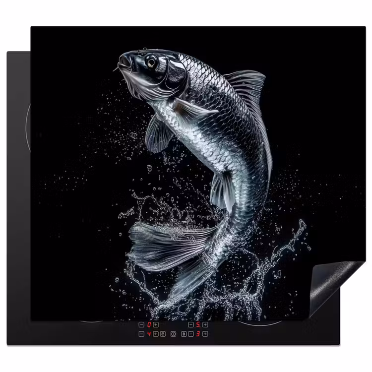 Protector de inducción - Peces - Koi - Negro - Agua — 1