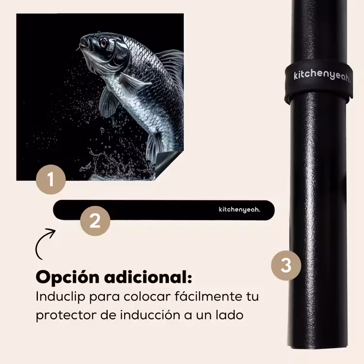 Protector de inducción - Peces - Koi - Negro - Agua — 8
