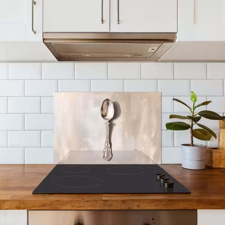 Salpicaderos de cocina - Cuchara - Pintura - Plata — 3