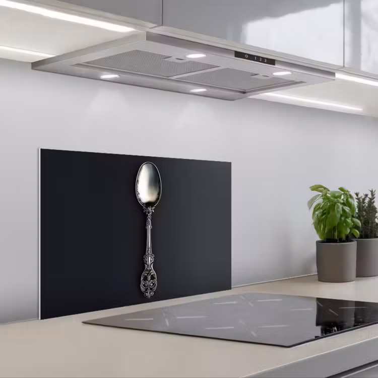 Salpicaderos de cocina - Cuchara - Plata - Metal — 1