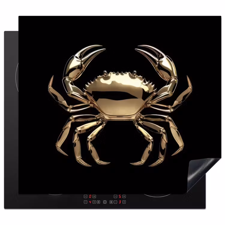 Protector de inducción - Oro - Cangrejo - Animales - Negro — 1