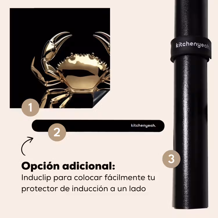 Protector de inducción - Oro - Cangrejo - Animales - Negro — 8