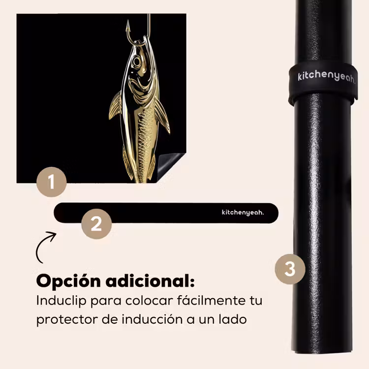 Protector de inducción - Oro - Pez - Gancho - Negro — 8