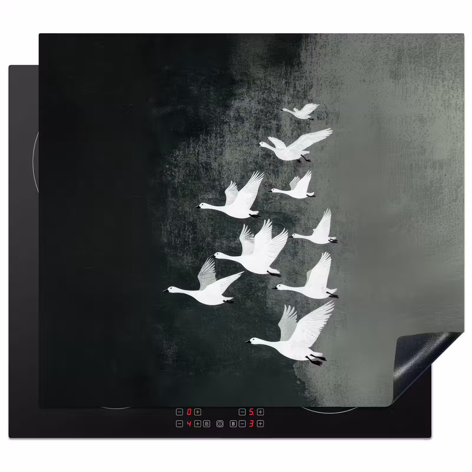 Protector de inducción - Pájaro - Japandi - Verde — 1