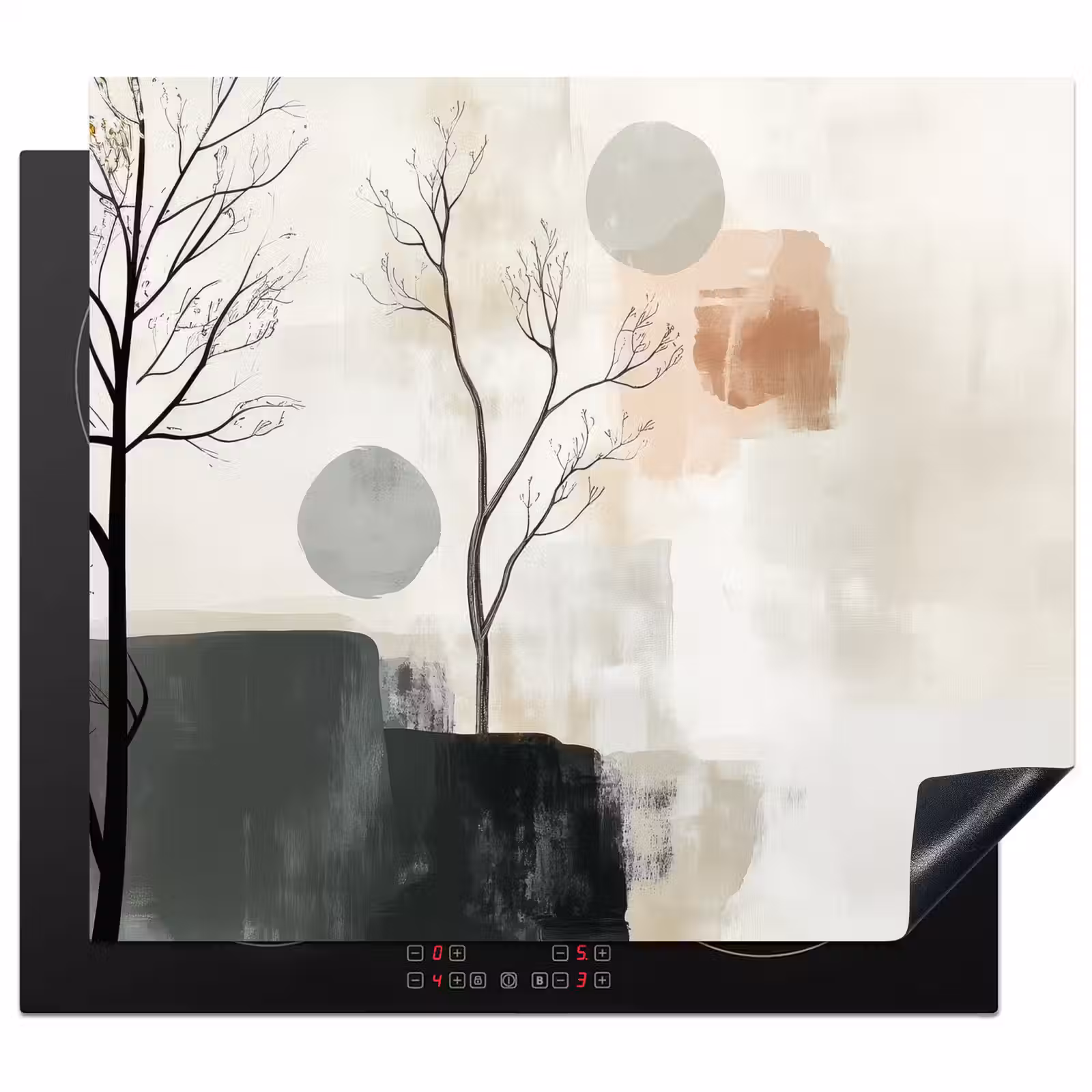 Protector de inducción - Wabi sabi - Beige - Planta — 1