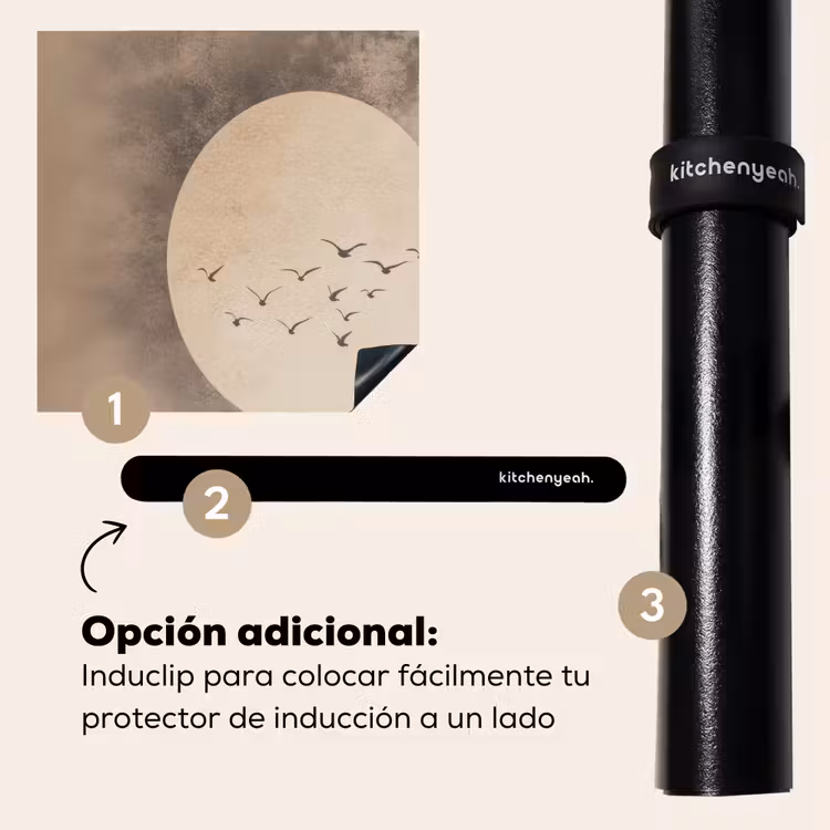 Protector de inducción - Pájaro - Beige - Japandi — 8