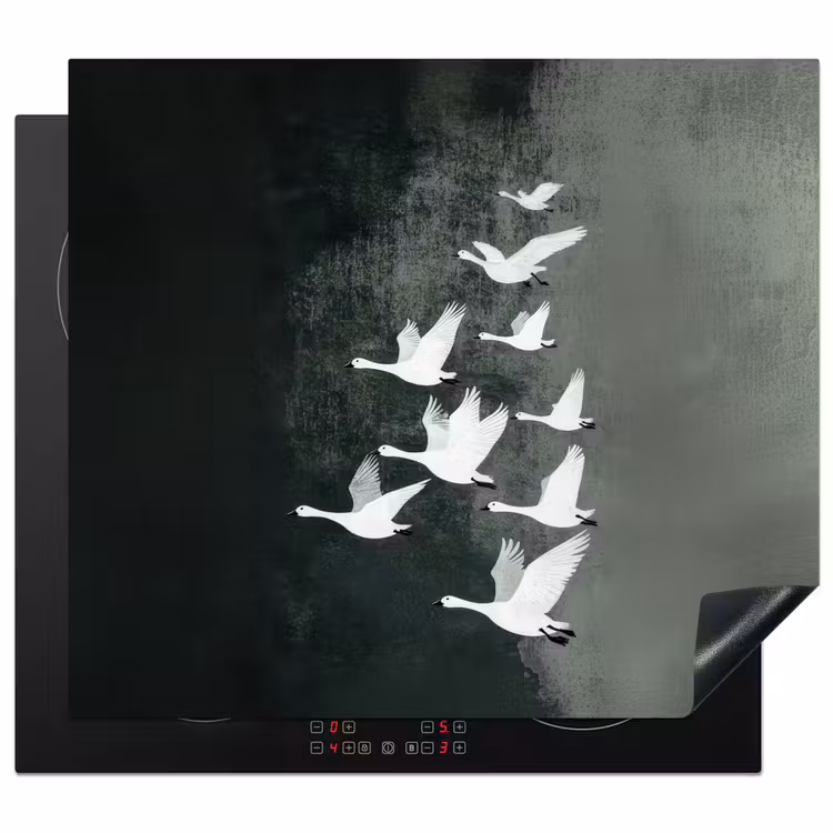 Protector de inducción - Pájaro - Japandi - Verde — 1