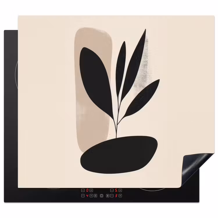 Protector de inducción - Planta - Beige - Japandi — 1
