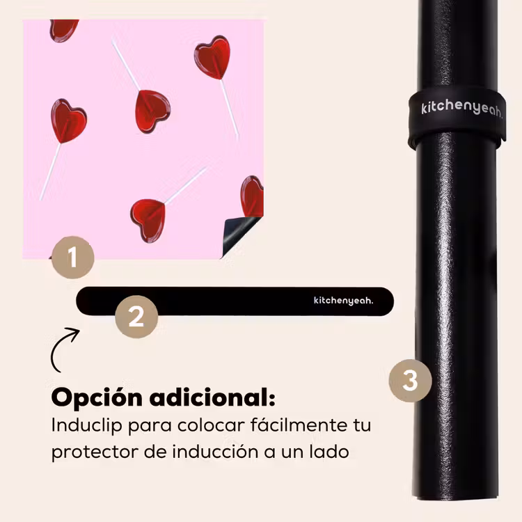 Protector de inducción - Rosa - Corazón - Piruleta - Caramelo — 8