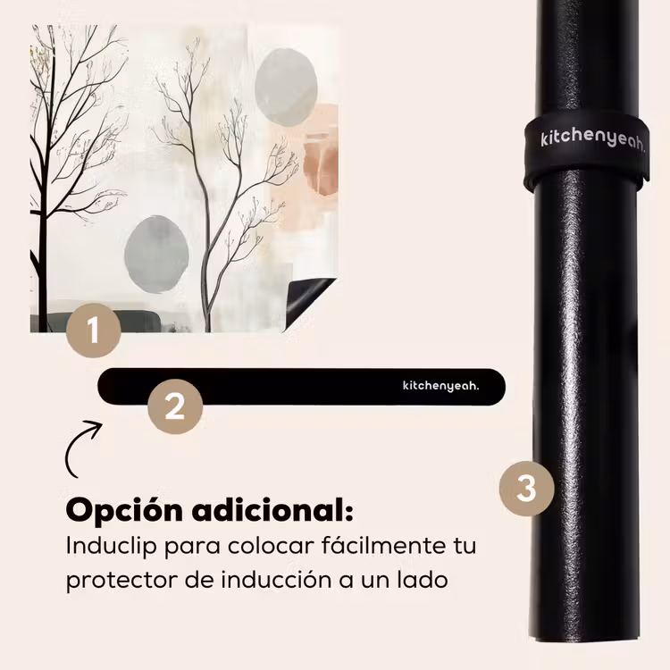 Protector de inducción - Wabi sabi - Beige - Planta — 8