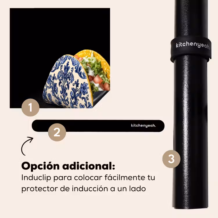Protector de inducción - Taco - Carne - Insalata - Blu Delft - Motivo — 8