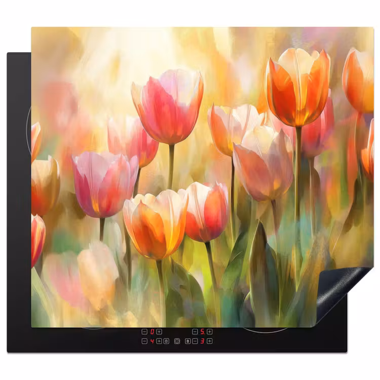 Protector de inducción - Tulipanes - Cuento de hadas - Colorido — 1