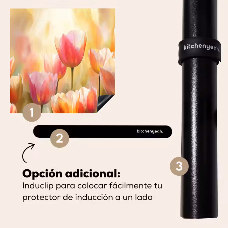Protector de inducción - Tulipanes - Cuento de hadas - Colorido — 8