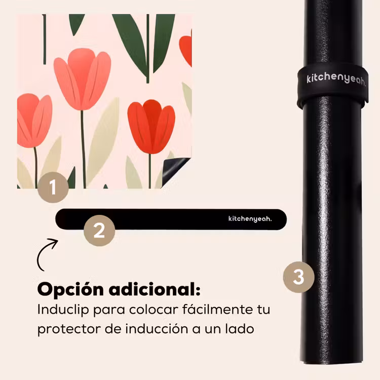 Protector de inducción - Tulipanes - Moderno - Rosa — 8