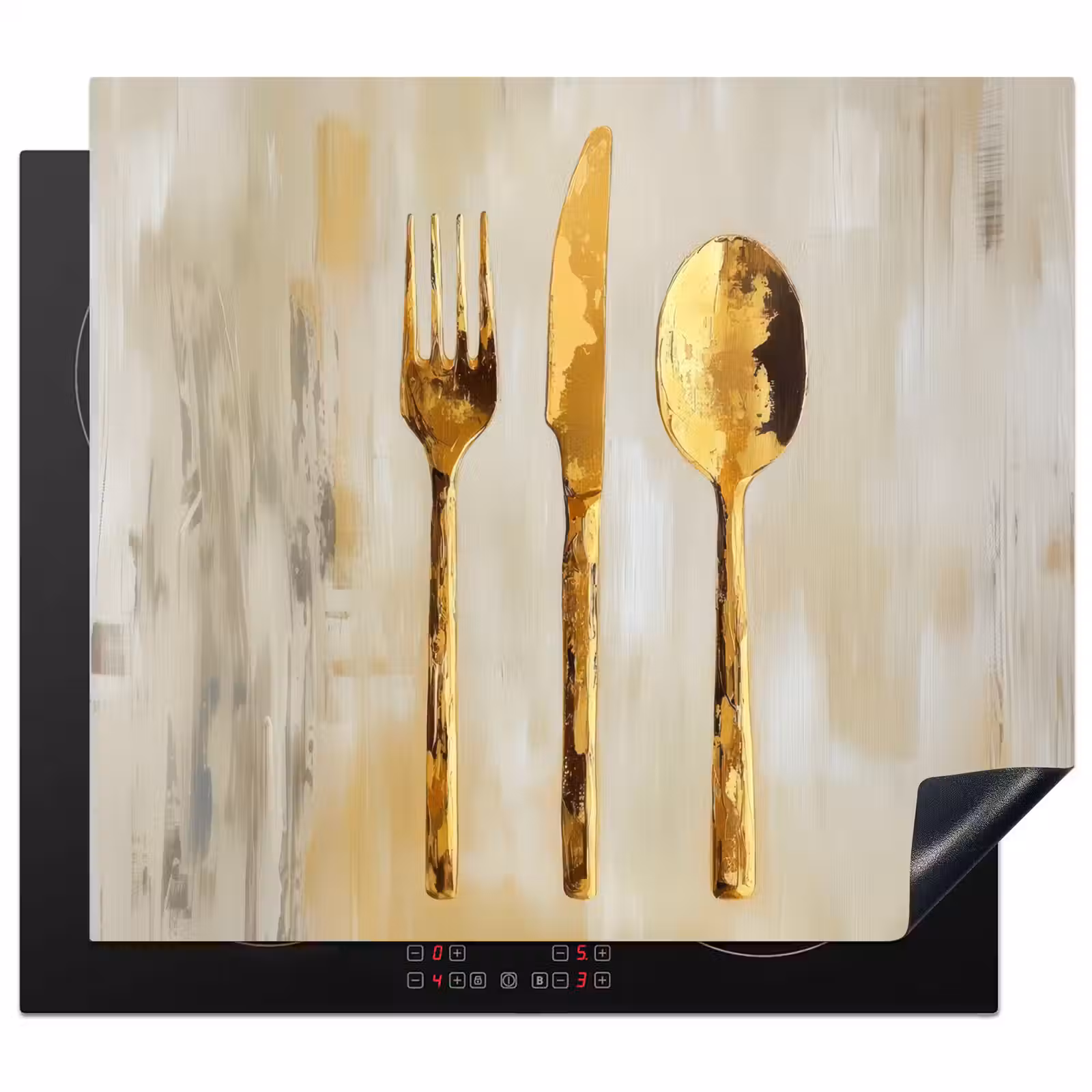 Protector de inducción - Pintura - Oro - Cubiertos — 1