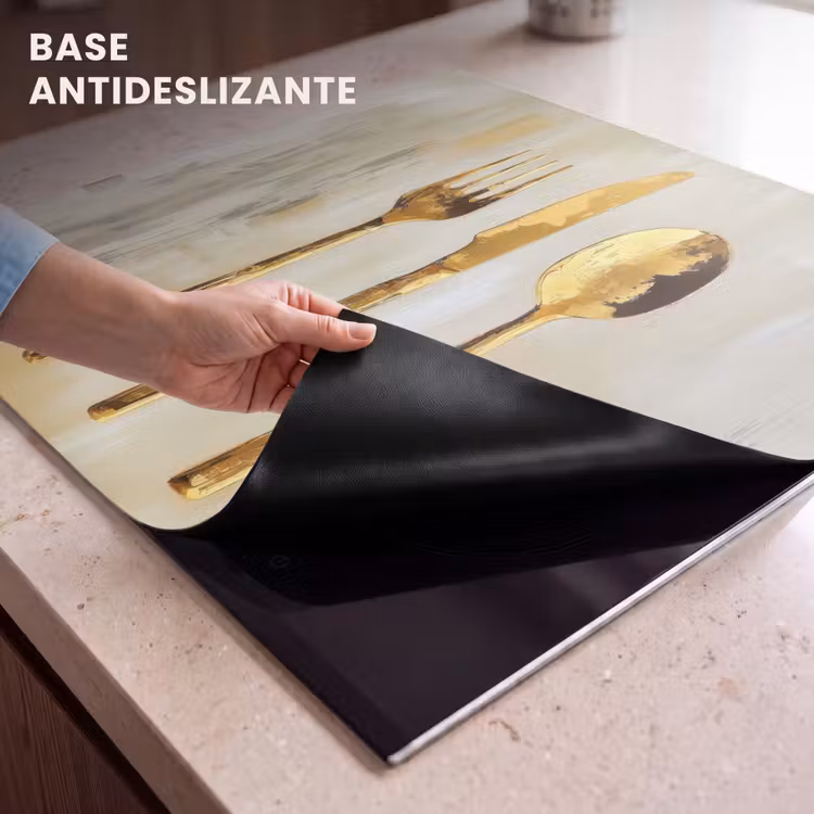 Protector de inducción - Pintura - Oro - Cubiertos — 6