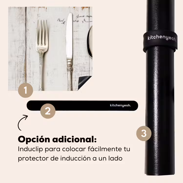 Protector de inducción - Plata - Cubiertos - Madera — 8
