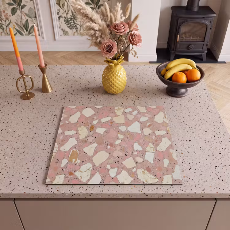 Protector de inducción - Rosa - Decorazione - Pietre - Terrazzo — 3