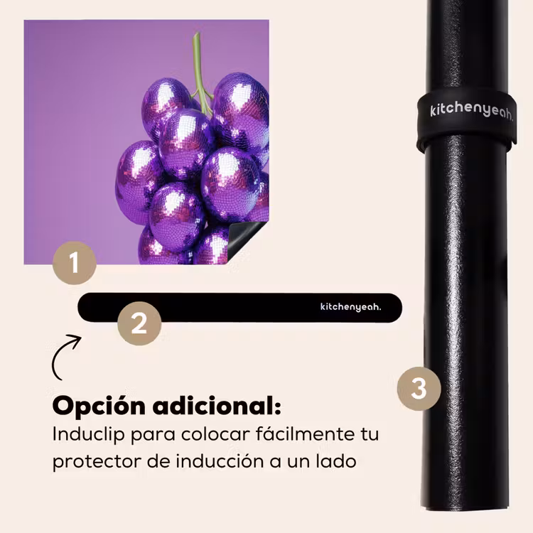 Protector de inducción - Uva - Disco - Glitter - Viola — 8