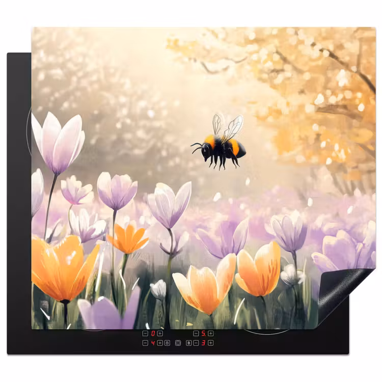 Protector de inducción - Violetas - abeja - Luz del sol — 1