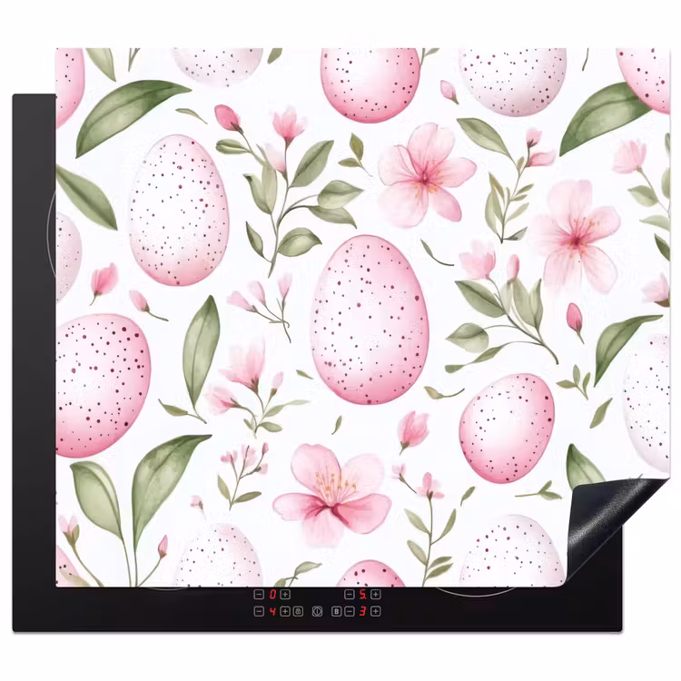 Protector de inducción - Patrón - Huevos - Rosa - Pascua — 1
