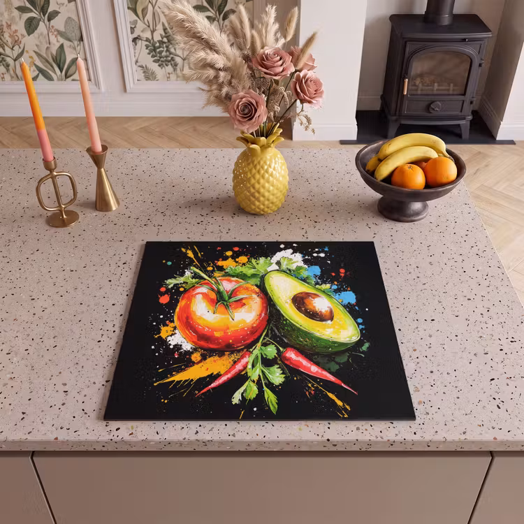Protector de inducción - Tomate - Aguacate - Pimiento - Graffiti - Pintura - Moderno — 3