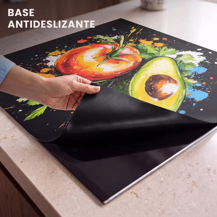 Protector de inducción - Tomate - Aguacate - Pimiento - Graffiti - Pintura - Moderno — 6
